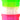 Stack of colorful vial caps in blue, green, pink, and purple on a white background