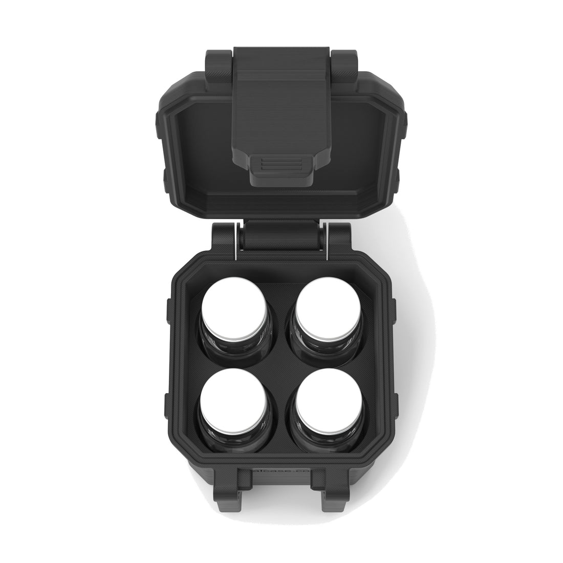 4 x 10 mL vial case - Black (vials shown, not included)