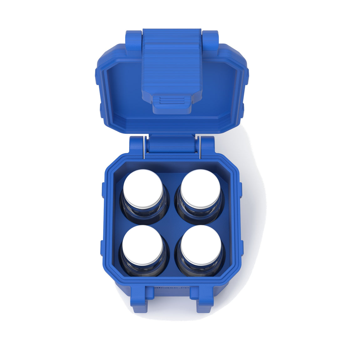 4 x 10 mL vial case - Cobalt Blue (vials shown, not included)