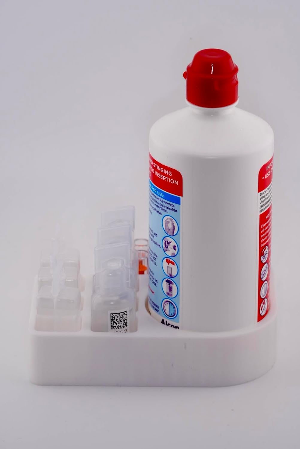Scleral Lens Station vial organizer, three-quarter angle showing case profile