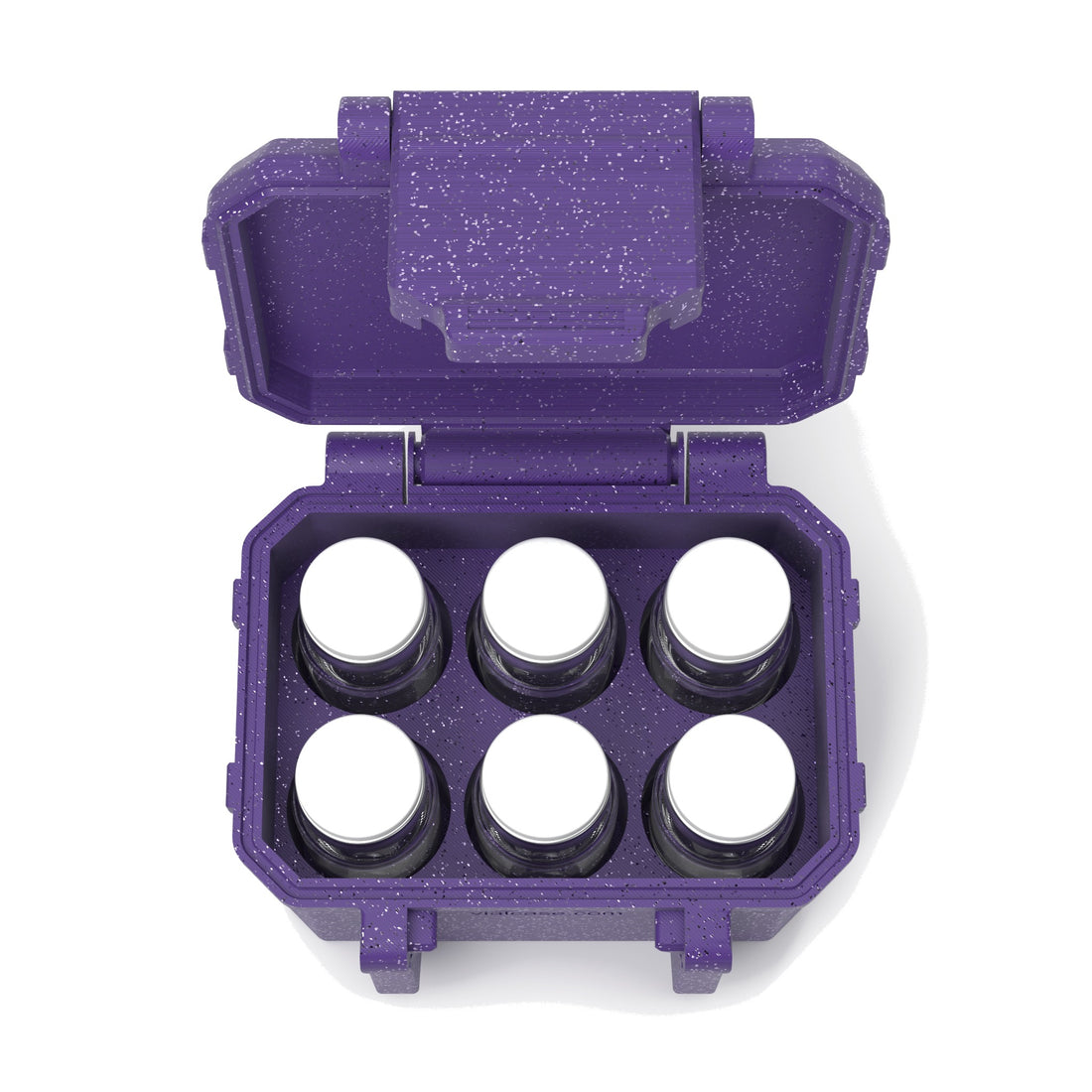 6 x 10 mL vial case - Galaxy Purple (vials shown, not included)