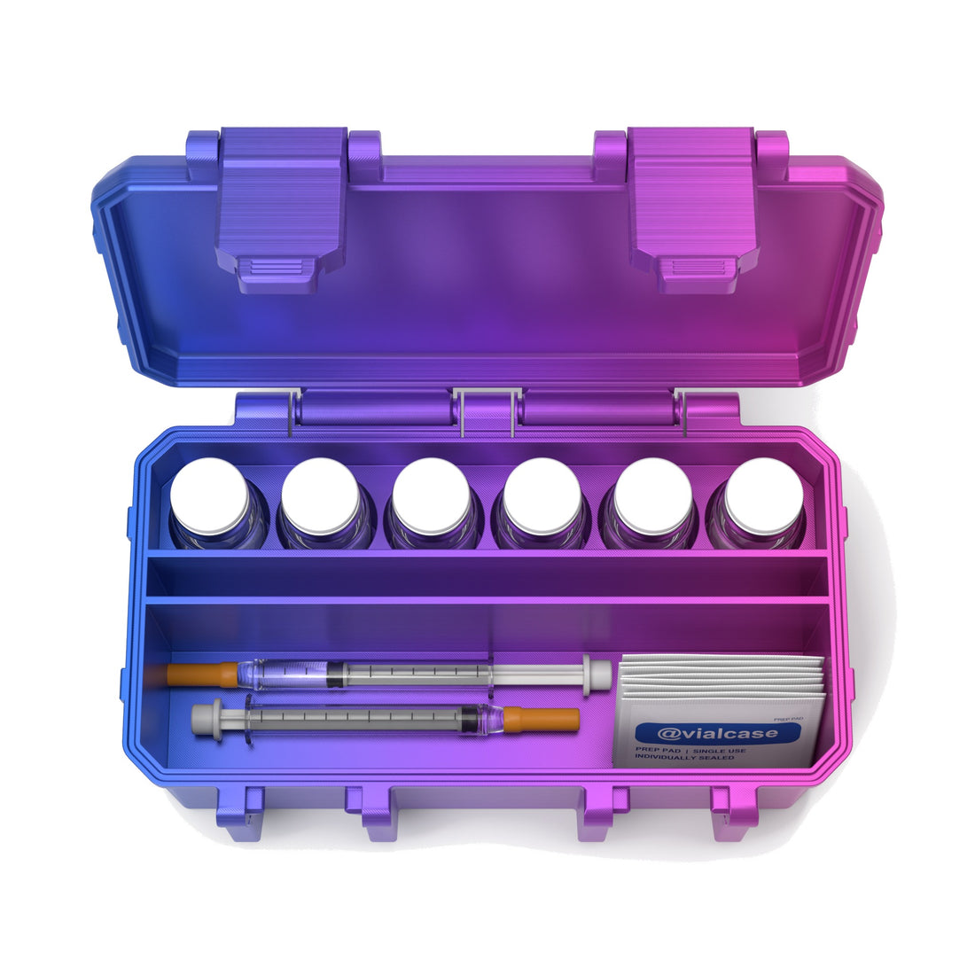 6 x 10 mL + storage vial case - RGB Metallic (vials shown, not included)