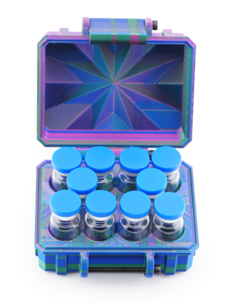 10-Slot 3 ml Vial Case | Compact Organizer | Organizer for GLP-1, Peptides, Research