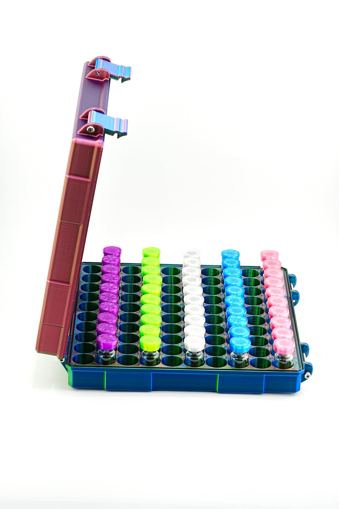 100-Slot 3 ml Vial Case — close-up detail
