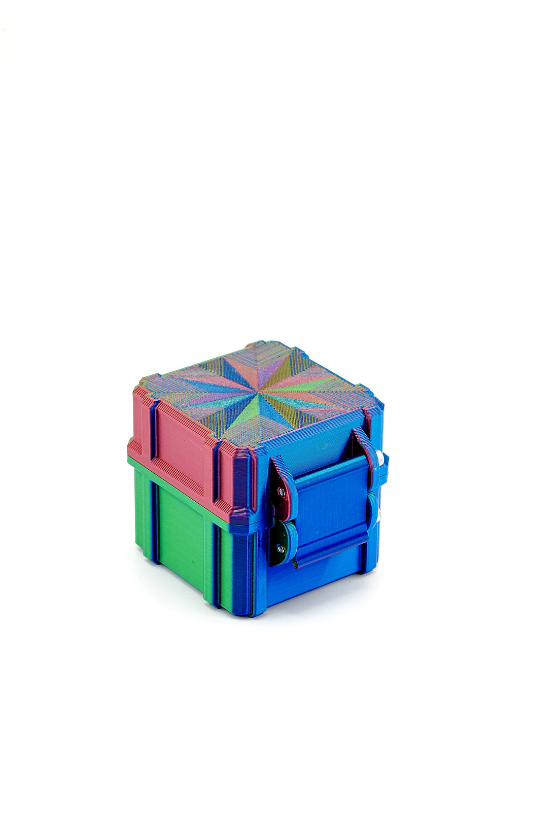 4-slot 10 ml vial organizer, three-quarter angle showing case profile