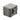 Gray plastic case on a white background