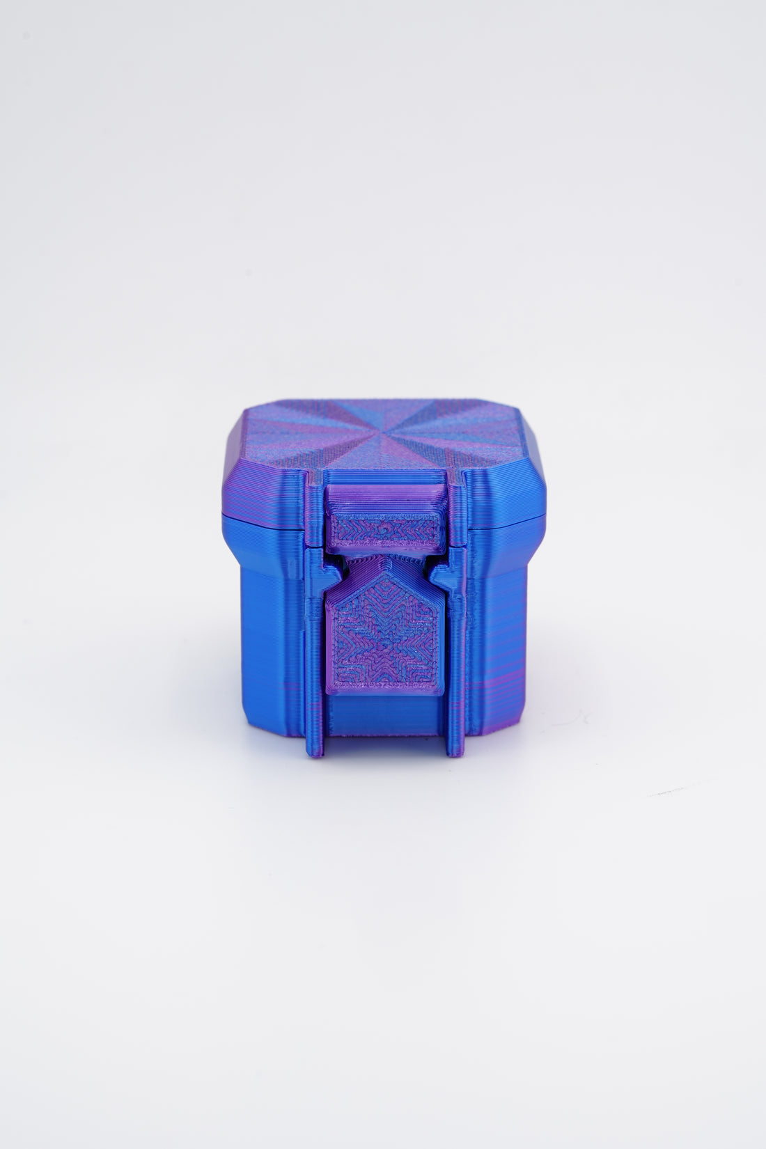 Blue and purple object on a white background