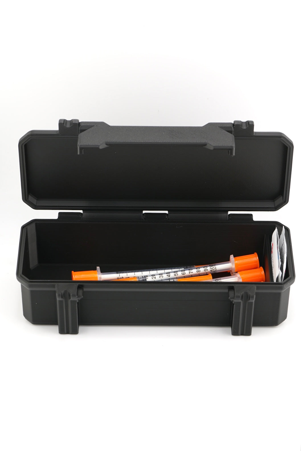 Rugged preloaded syringe travel case that organizes and protects prefilled GLP-1 and peptide syringes