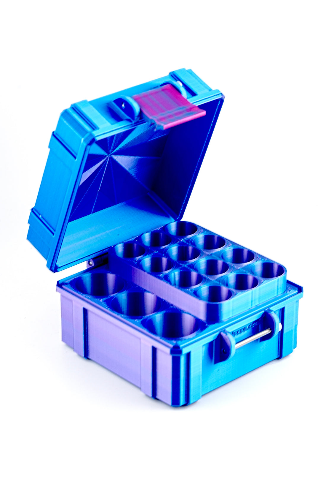 RGB Metalic Mixed Vial Case — open interior view