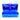 Blue toolbox with a metallic sheen on a white background