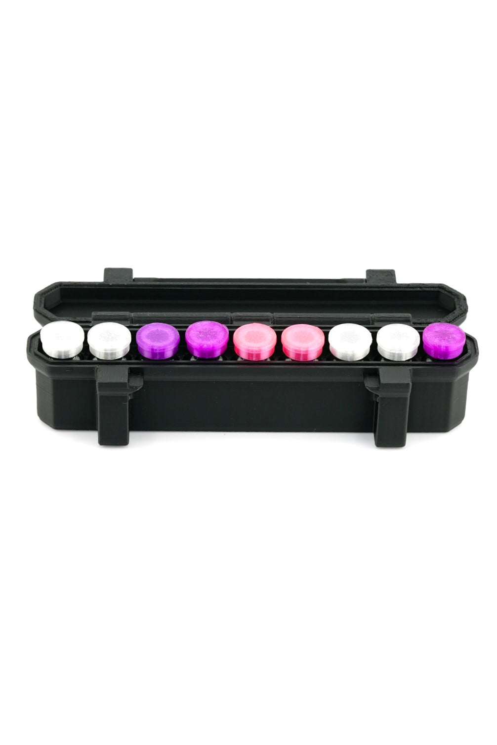 10-slot 3 ml vial organizer, top-down view of slot layout