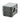 Gray plastic box with a latch on a white background