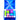 Blue toolbox with colorful cylindrical items inside on a white background