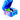 Blue sample holder with colorful vials on a white background