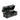 Black open vial box on a white background