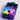 Colorful vial case box with various lids on a textured white surface