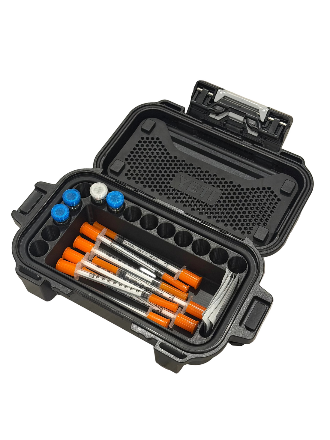 Vial Insert for YETI LoadOut GoBox 1 | 3mL & 10mL Vial + Syringe Organizer (GoBox Not Included)