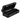 Open black mixed vial storage case with empty vial slots