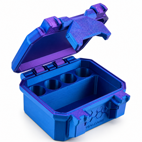 Mixed Vial Case | 4-Slot 3 ml Vial Case & 1 Hosperia BAC Slot | Organizer for GLP-1, Peptides, Research