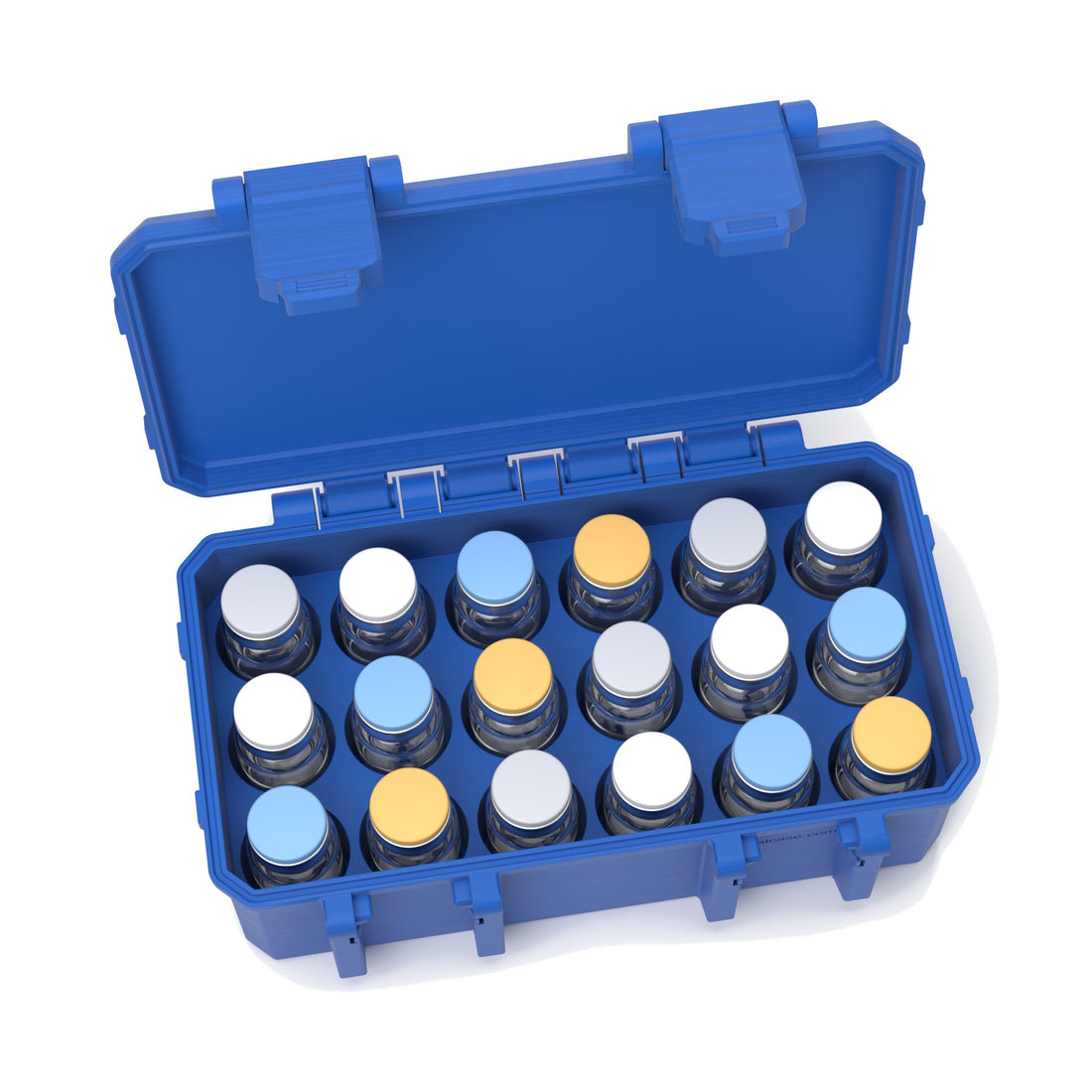 Staged: Insulin Vial Case 18 Vials - Home Storage in Cobalt Blue - vials, syringes and pads not included
