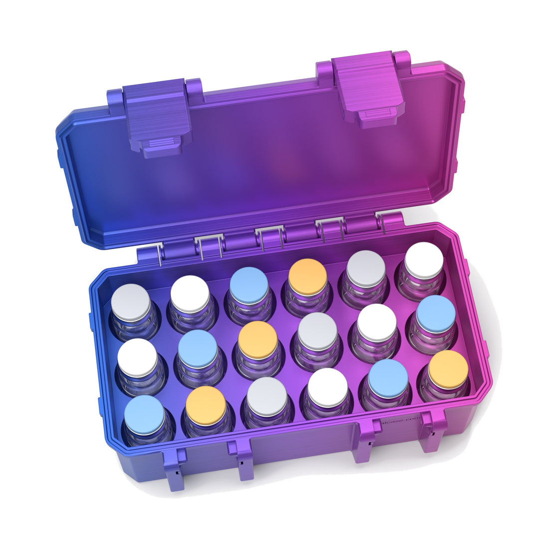 Staged: Insulin Vial Case 18 Vials - Home Storage in RGB Metallic - vials, syringes and pads not included