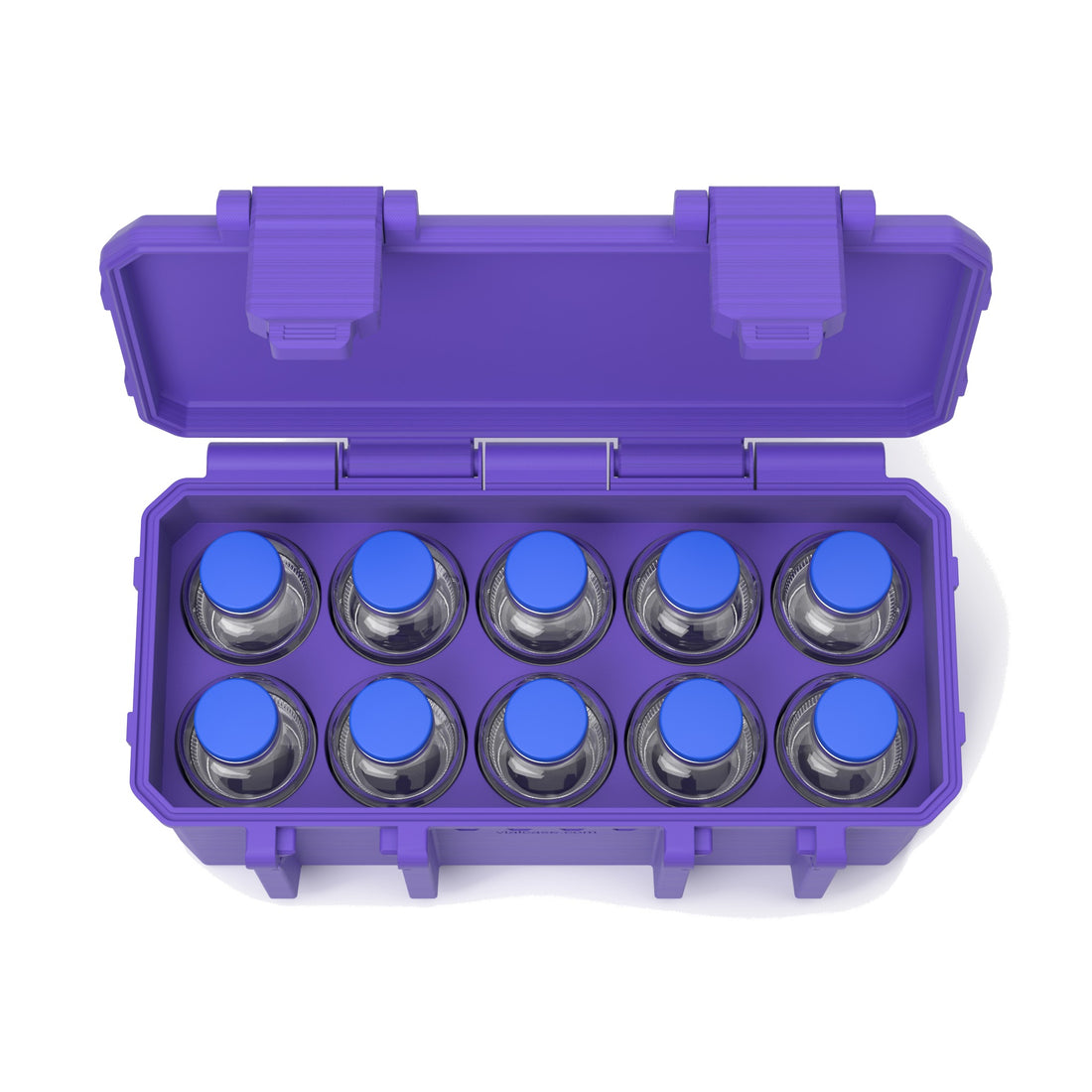 10-Slot 30 ml BAC Vial Case - Purple