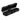 Black plastic vial vcase with open lid on a white background