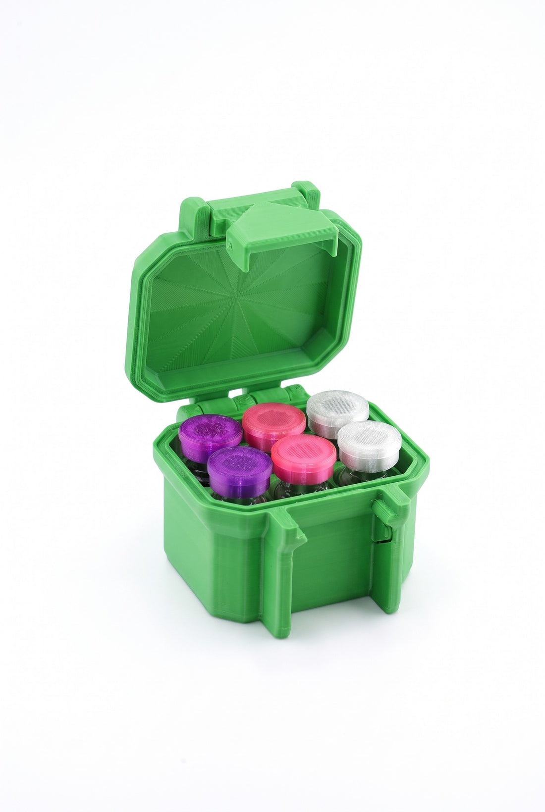 6-Slot 3 ml Mini Rugged Vial Case - Cyber Green