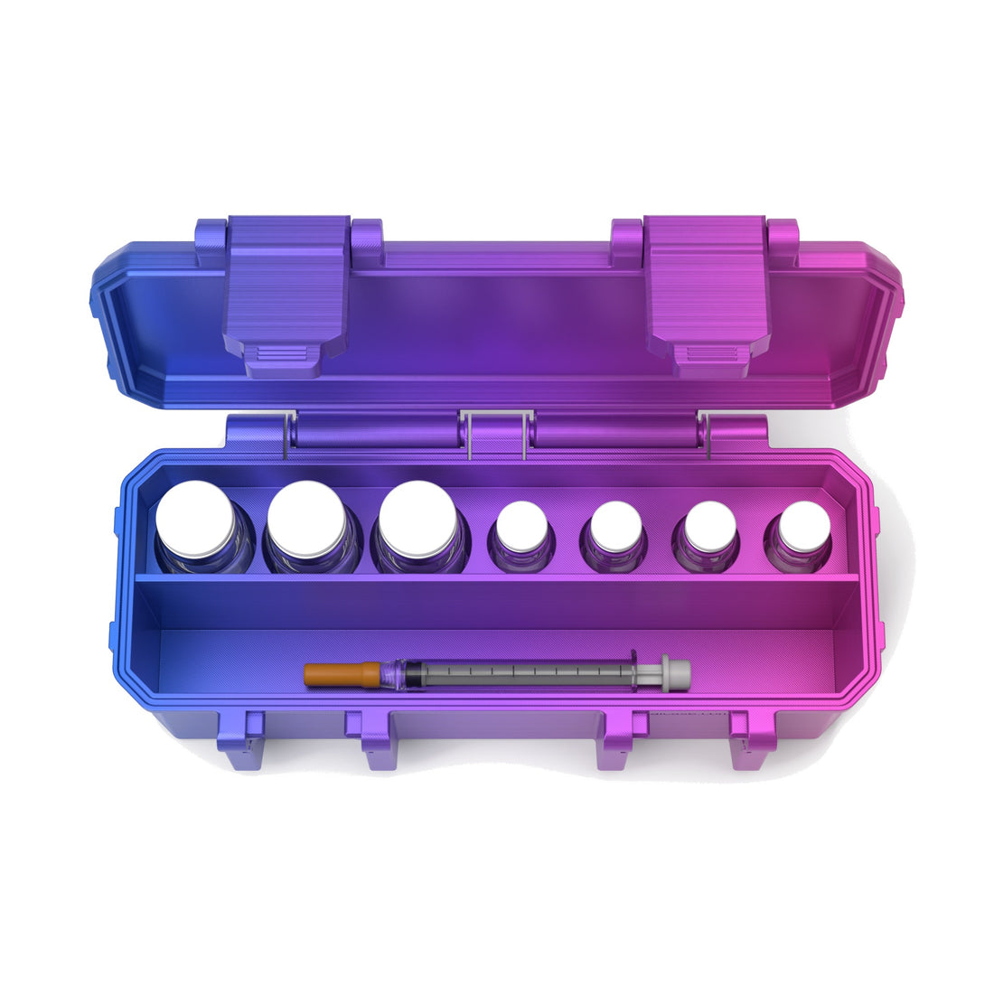 AIO Small vial case - 3 x 10 mL + 4 x 3 mL - RGB Metallic