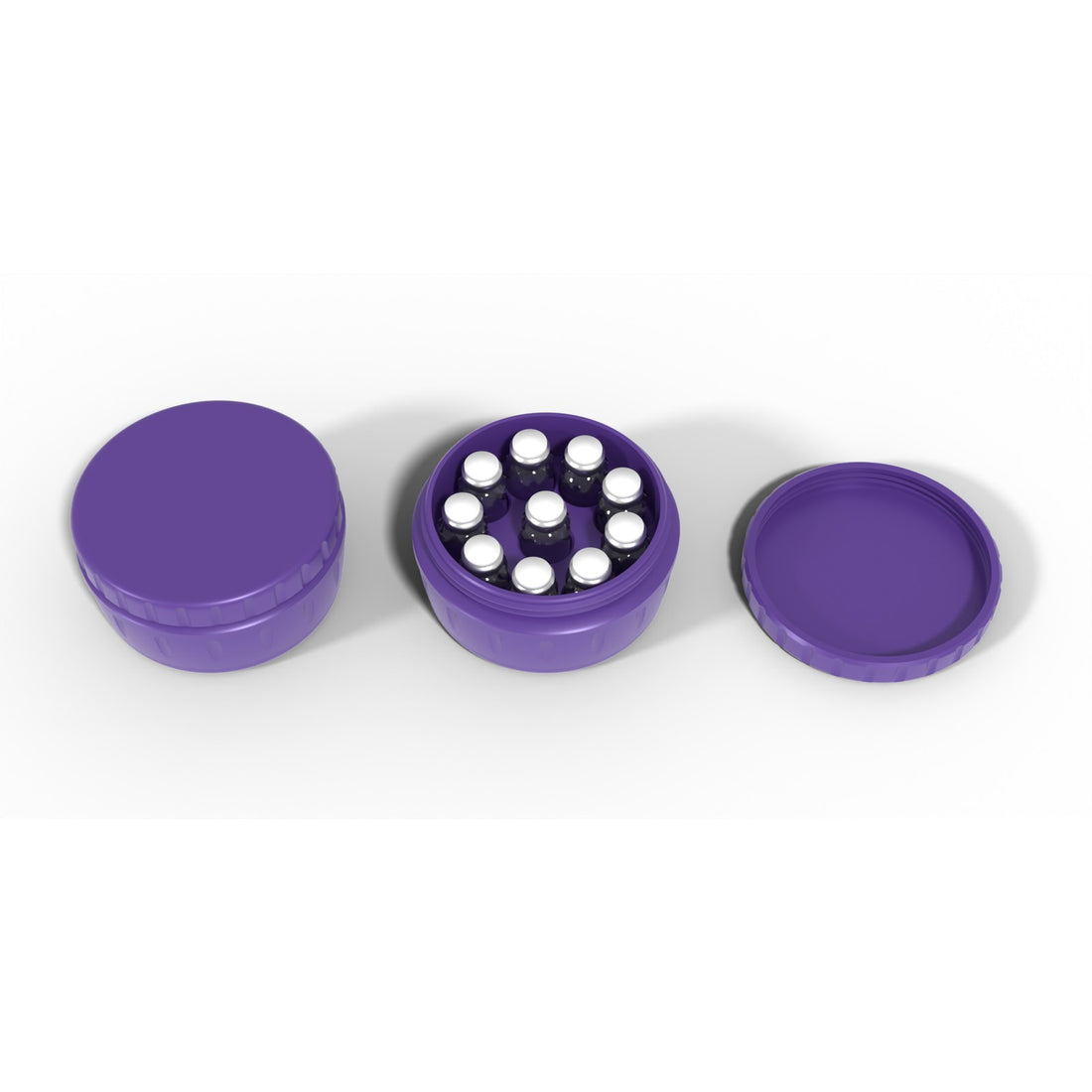 Round screw-top vial jar 10 x 3 mL - Galaxy Purple