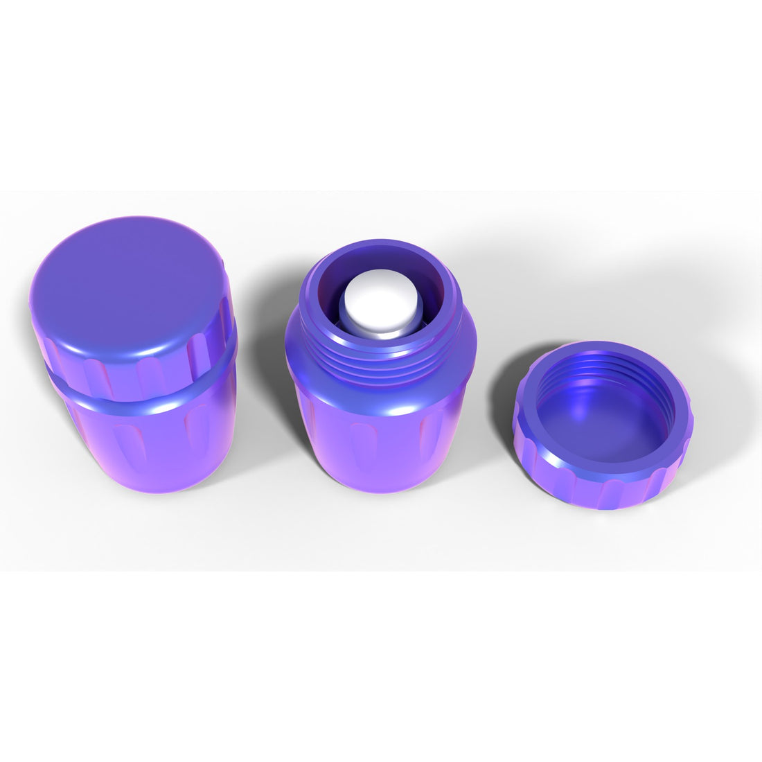 Round screw-top vial jar 1 x 3 mL - RGB Metallic