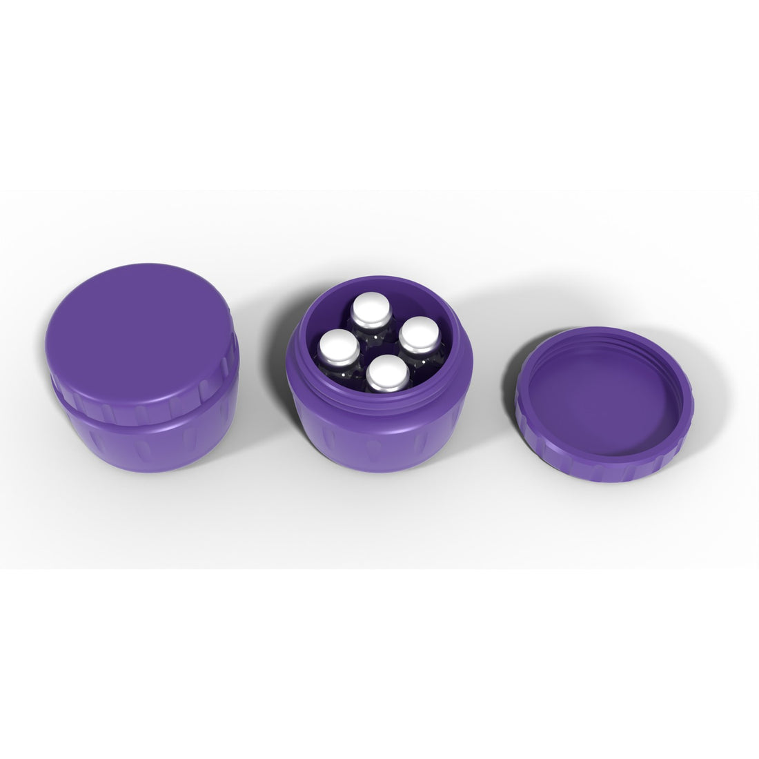 Round screw-top vial jar 4 x 3 mL - Galaxy Purple