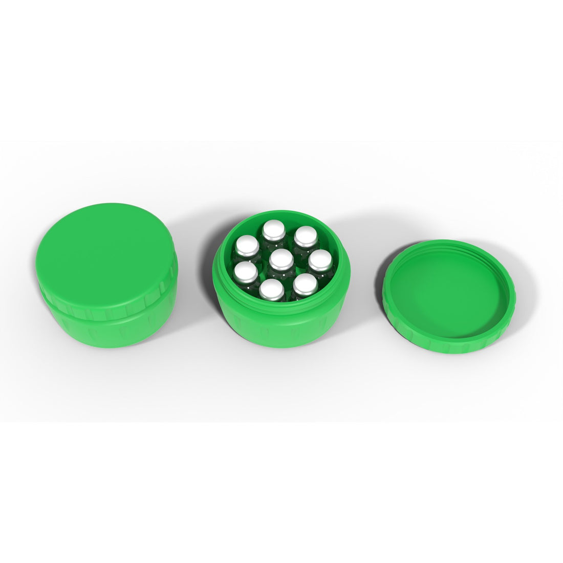 Round screw-top vial jar 8 x 3 mL - Cyber Green