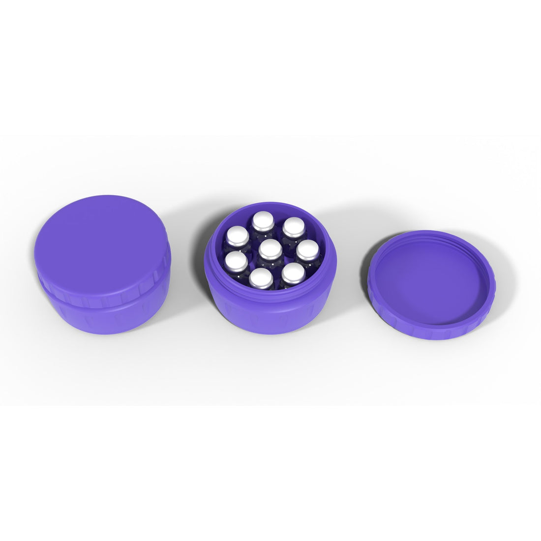 Round screw-top vial jar 8 x 3 mL - Purple