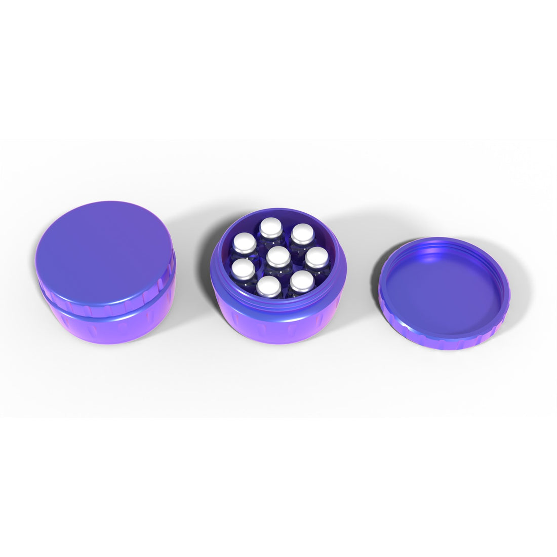 Round screw-top vial jar 8 x 3 mL - RGB Metallic