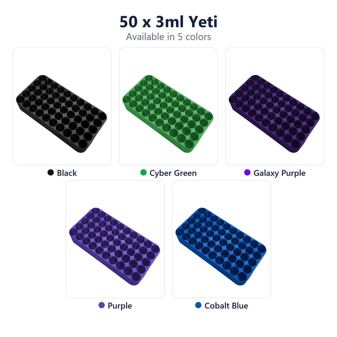 Vial Insert for YETI LoadOut GoBox 1 - 50 x 3ml Yeti - all colors