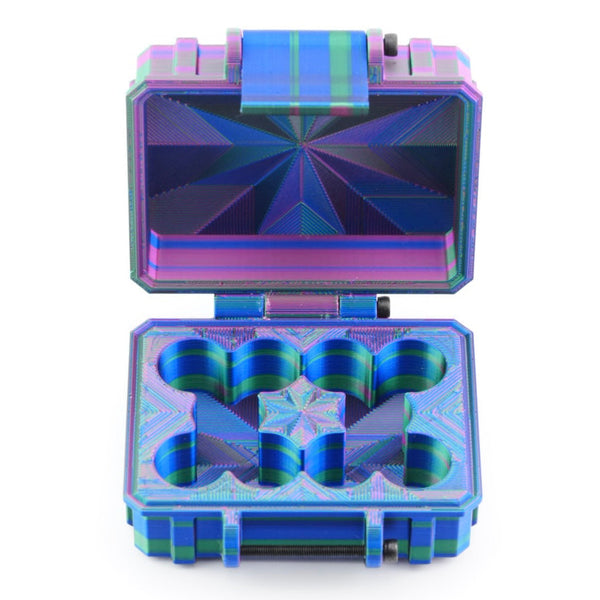 VialCase 10-Slot Compact Organizer with hair growth peptide serums and GHK-Cu