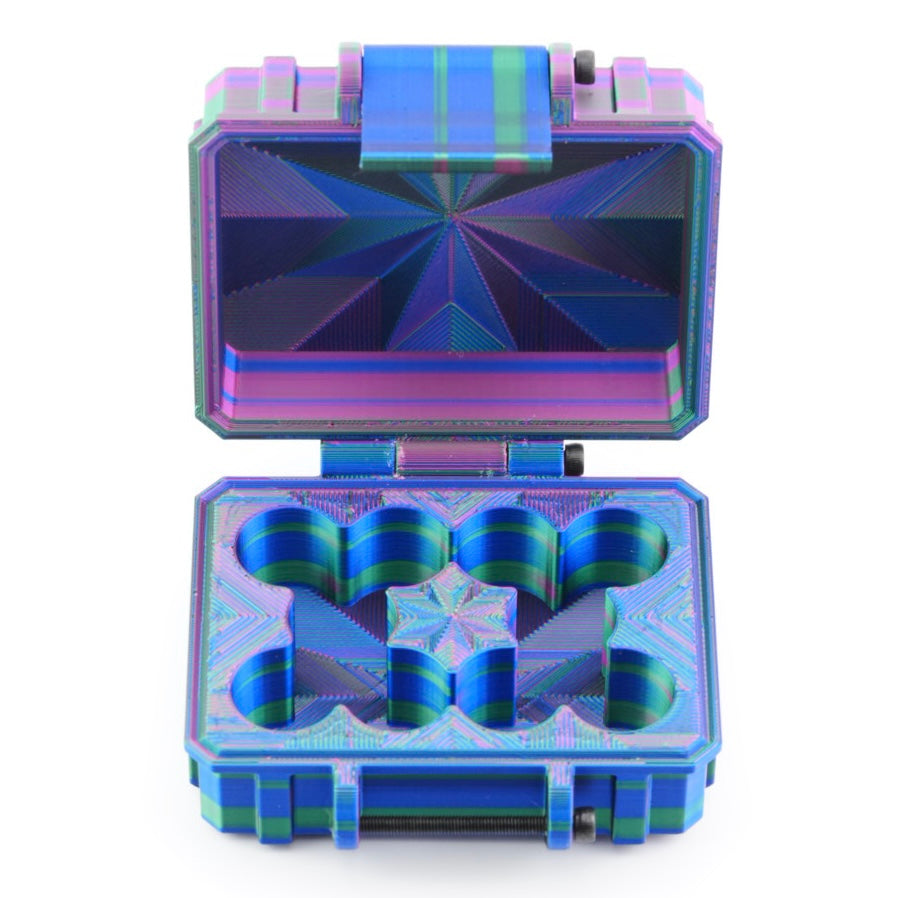 VialCase 10-Slot Compact Organizer with anti-hair-loss shampoos and supplements