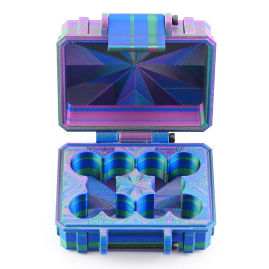 VialCase 10-Slot Compact Organizer holding hair growth supplements and peptide vials