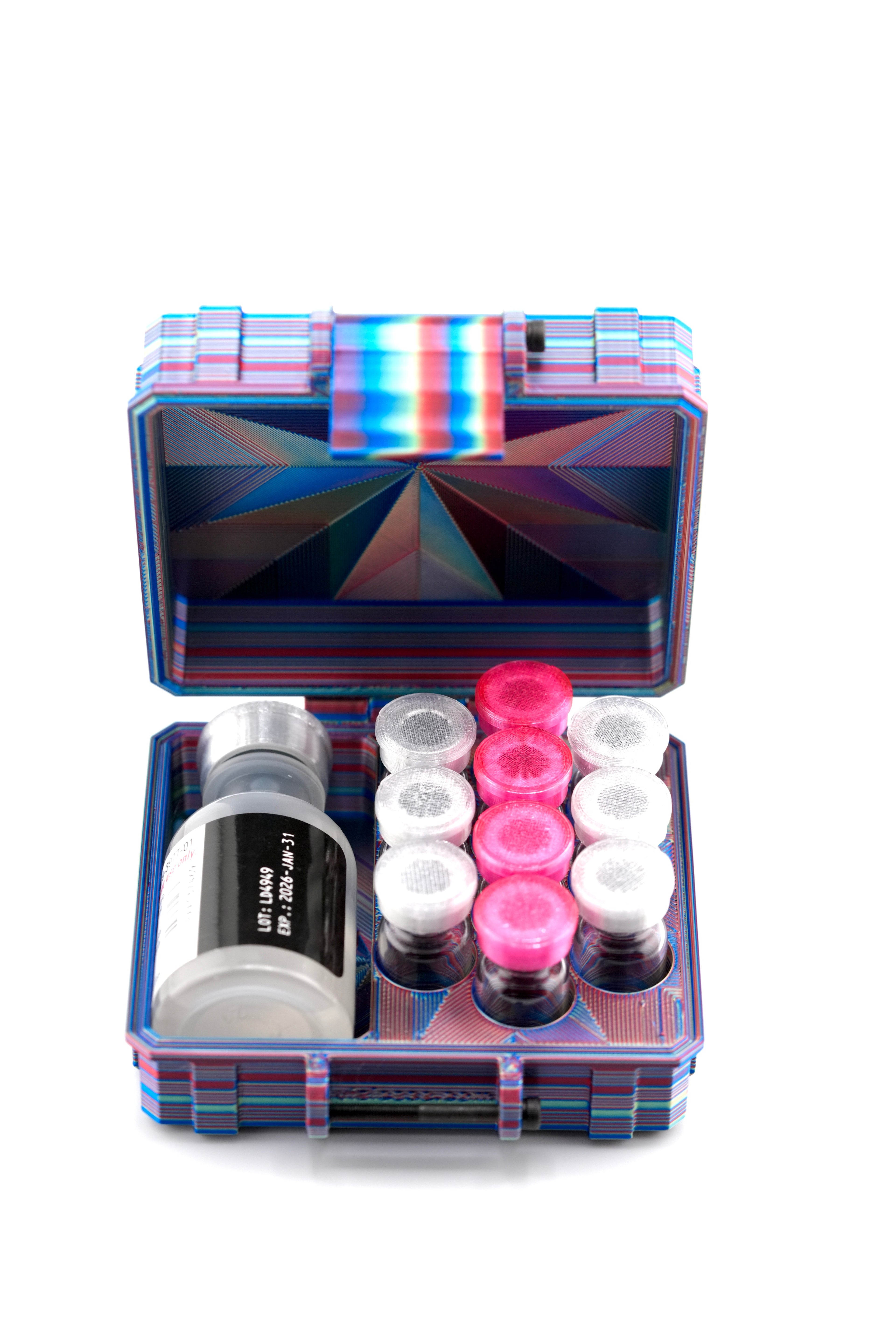 Smarter vial case carry for labs clinics and travel