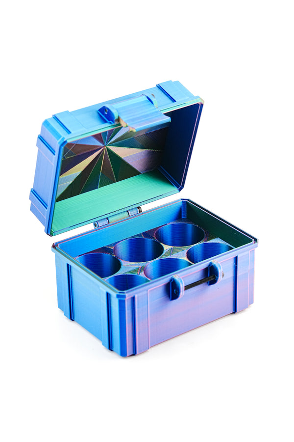 6-Slot 30 ml Hosperia BAC Vial Case | Organizer for GLP-1, Peptides, Research