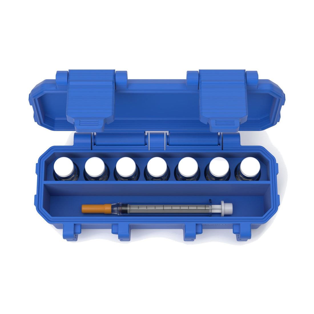 AIO Small vial case - 7 × 3mL - Cobalt Blue