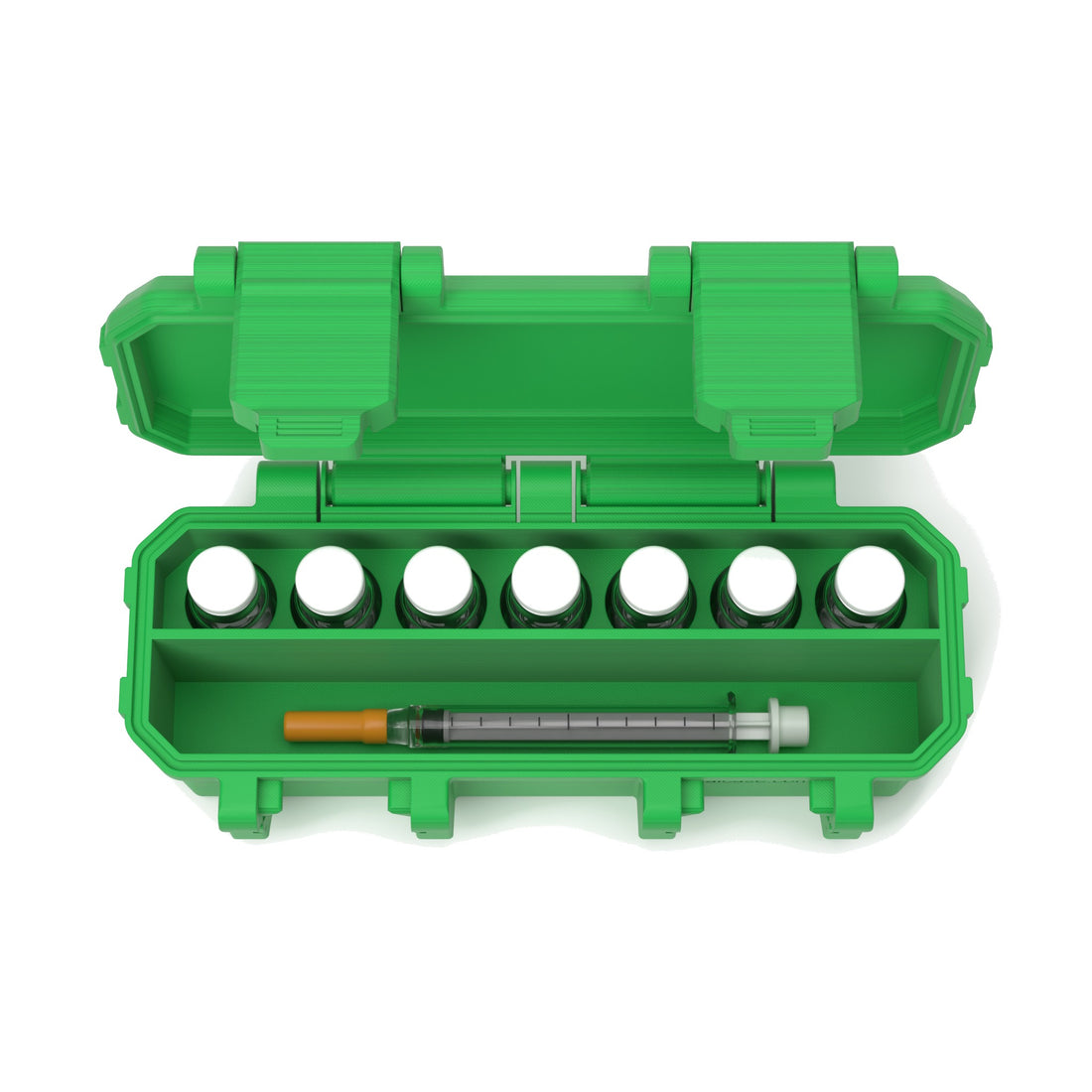 AIO Small vial case - 7 × 3mL - Cyber Green