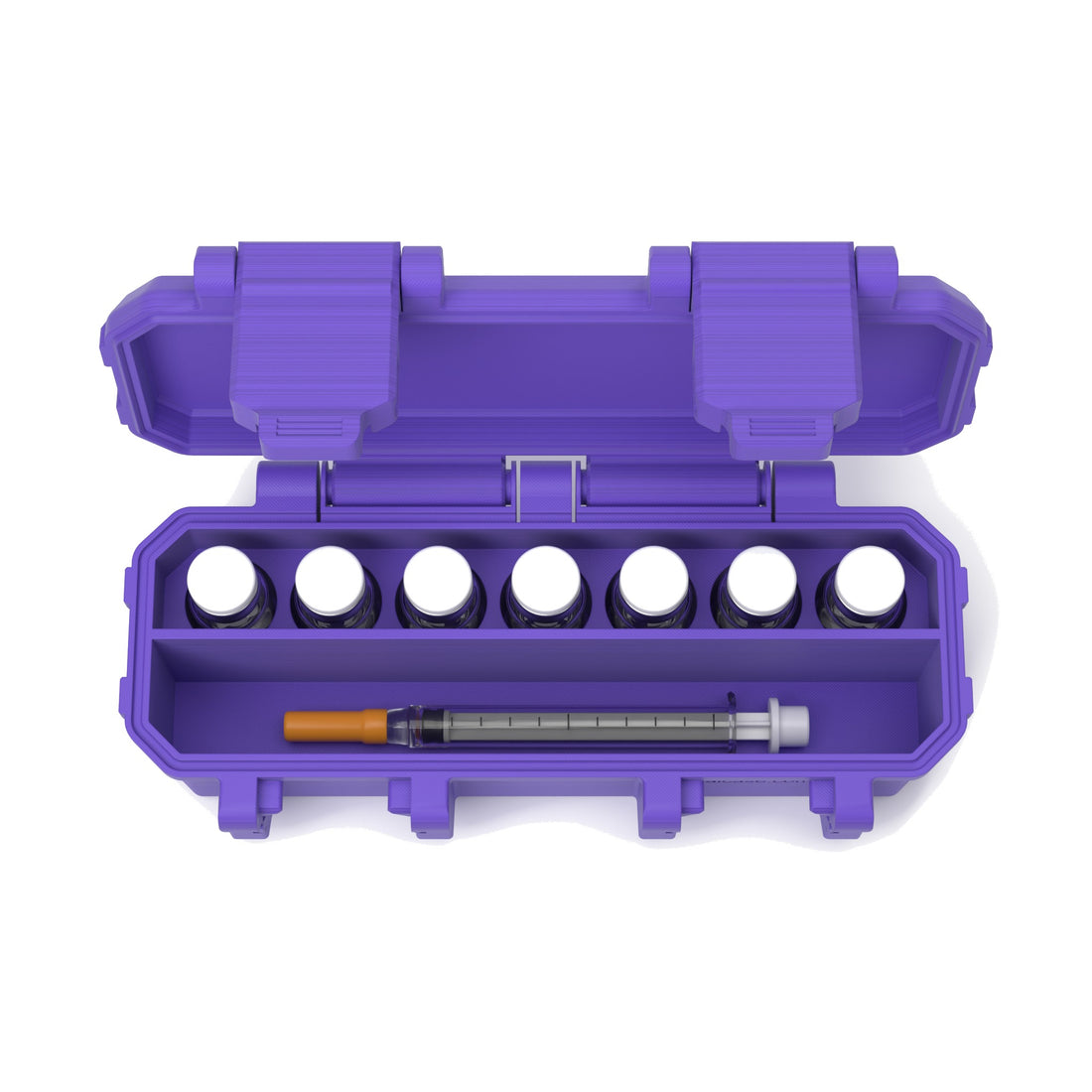 AIO Small vial case - 7 × 3mL - Purple
