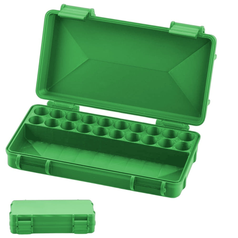 20-Slot 3 ml Vial Case with Syringe & Alcohol Pad Storage - Cyber Green