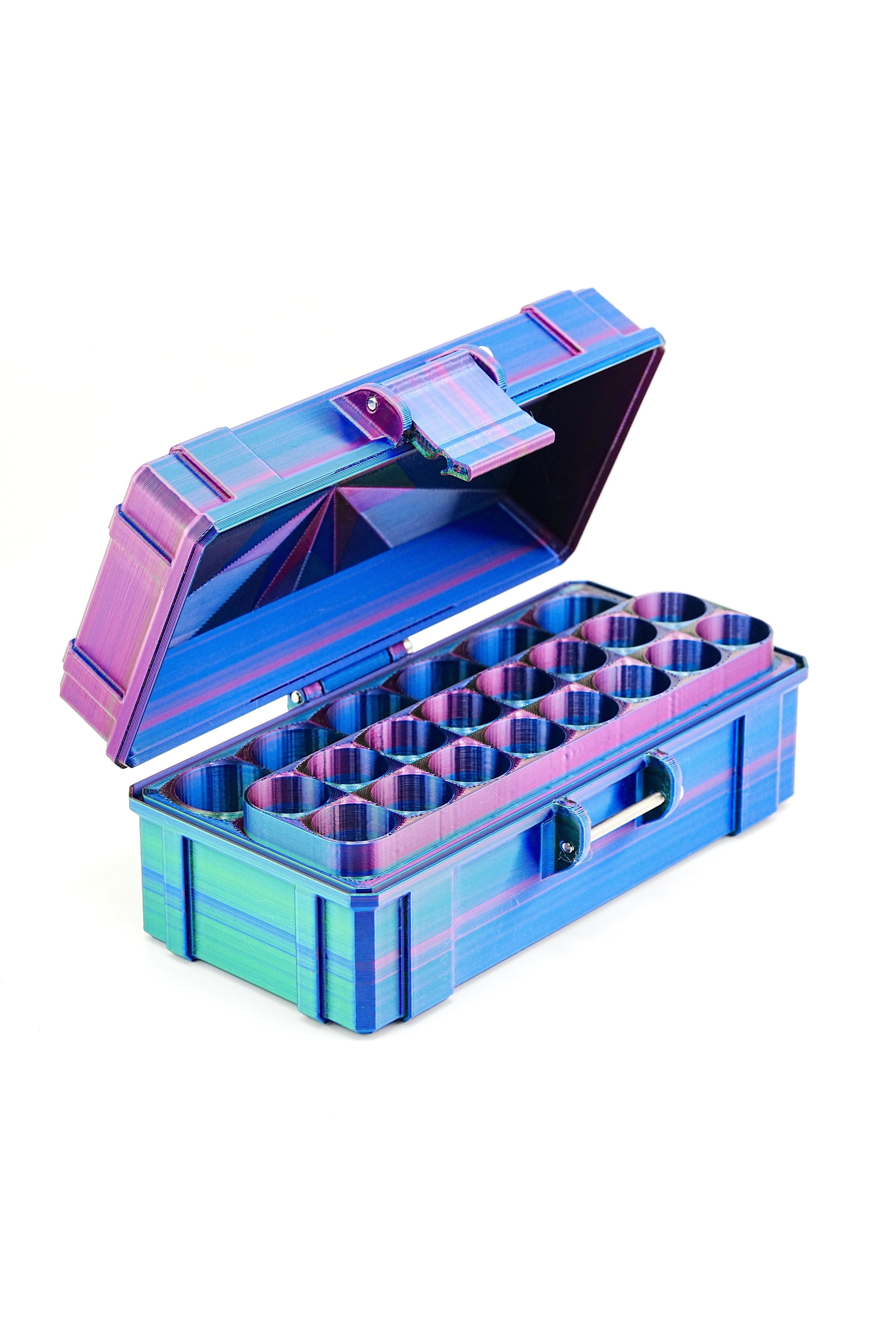 Mixed Vial Case | 16-Slot 3 ml Vial Case & 6-Slot 10 ml Vial Case Slots | Organizer for GLP-1, Peptides, Research