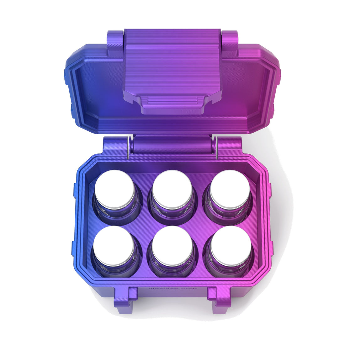 6 x 10 mL vial case - RGB Metallic (vials shown, not included)