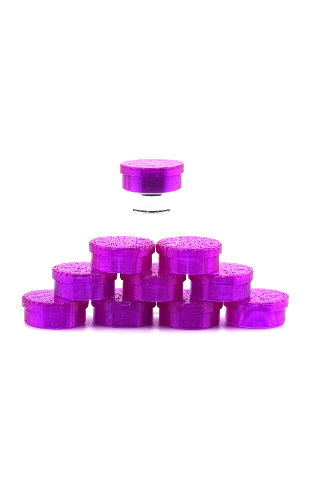 Flexible Vial Caps for Peptide, GLP-1 & Insulin Vials vial cap set, capacity demonstration with full vial set