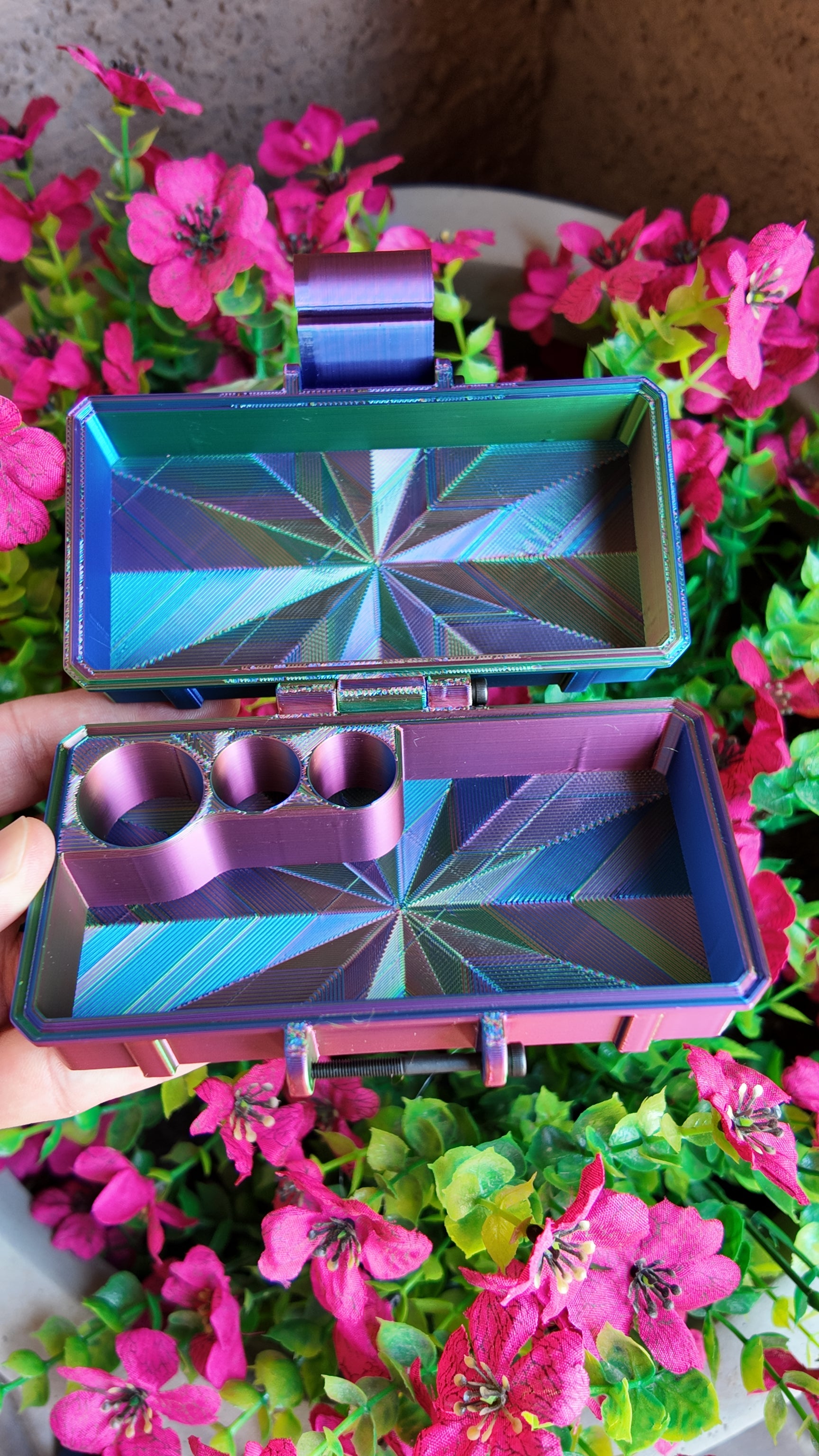 Mixed Vial Case | 2-Slot 3 ml Vial Case & 1-Slot 5 ml Vial Case with Storage Compartment | Organizer for GLP-1, Peptides, Research