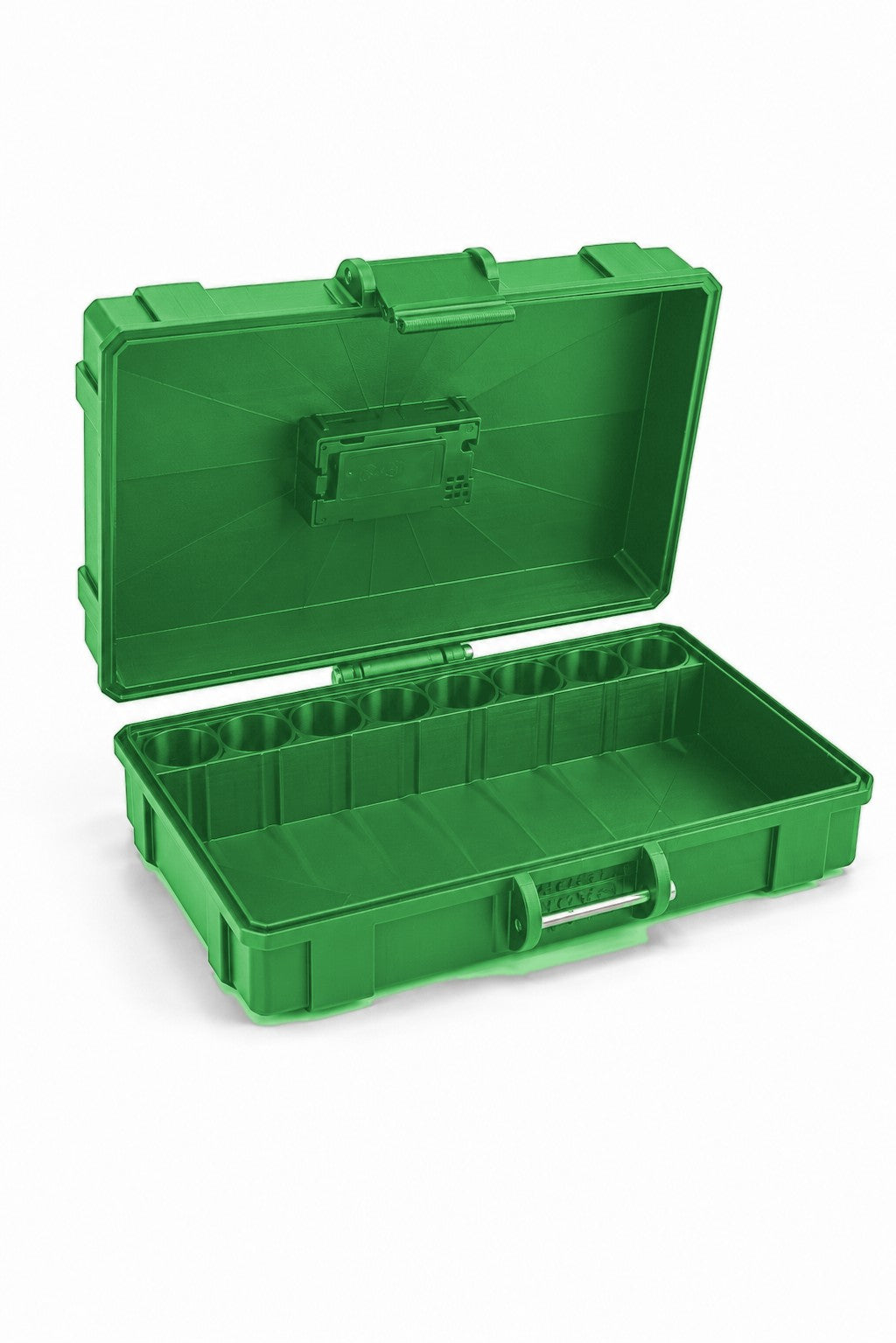 TempView 8-Slot 3 ml Peptide Case with Built-In Temperature & Humidity Sensor + Supply & Alcohol Pad Storage - Cyber Green